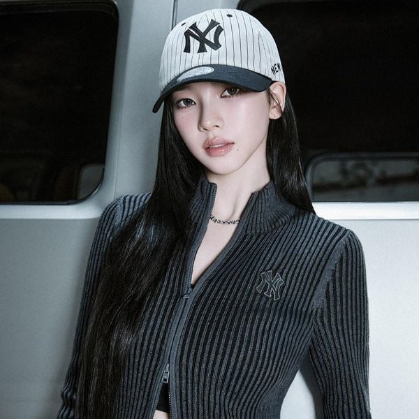  Nón MLB Korea - [Unisex] Signature Stripe Unstructured Ball Cap NY - 3ACPB255N-50BKS 