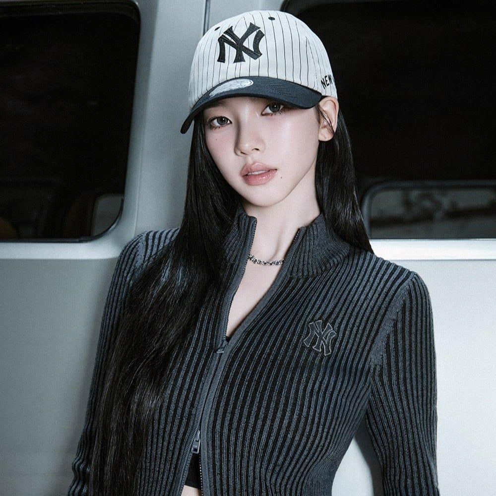  Nón MLB Korea - [Unisex] Signature Stripe Unstructured Ball Cap NY - 3ACPB255N-50BKS 