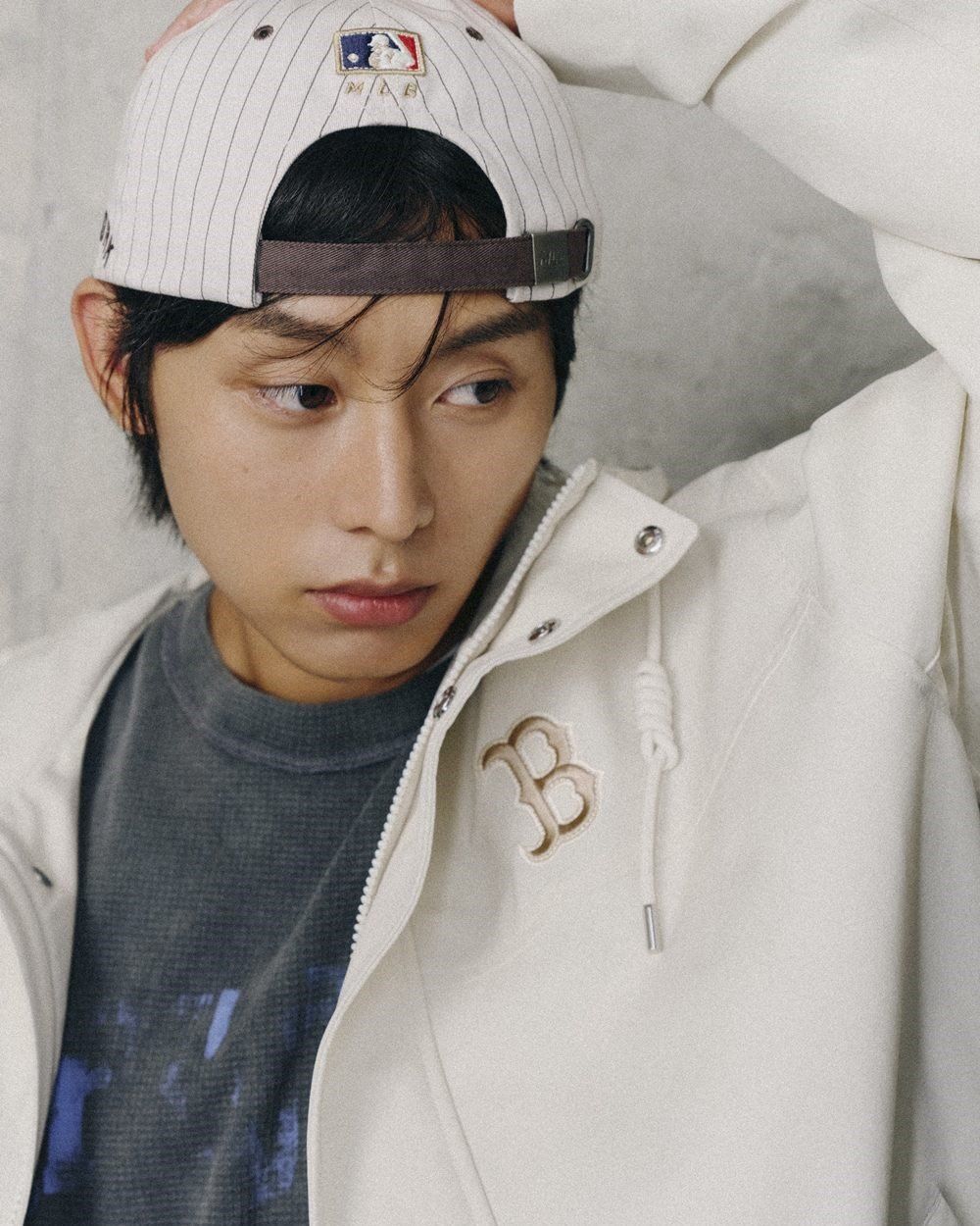  Nón MLB Korea - [Unisex] Signature Stripe Unstructured Ball Cap NY - 3ACPB255N-50BRD 