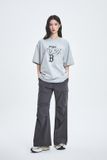  Áo thun [Unisex] MLB - Basic Big Logo Mega Overfit Functional Short Sleeve T-Shirt NY Yankees Gray - 3ATSB0553-43GRL 