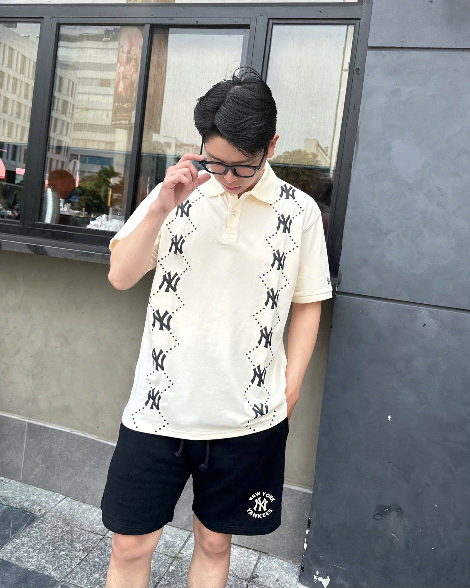  Áo Thun Polo New Era - [Unisex] NY Yankees Parallel Lines 