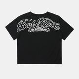  Áo Thun [Nữ] Badblood - [w-tee25-030] Mystic 1/2 Print T-Shirt Slim Fit Black 