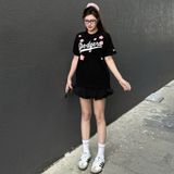  Áo Thun New Era - [Unisex] LA Dodgers Mini Peach Blossom White T-Shirt - 15565227 