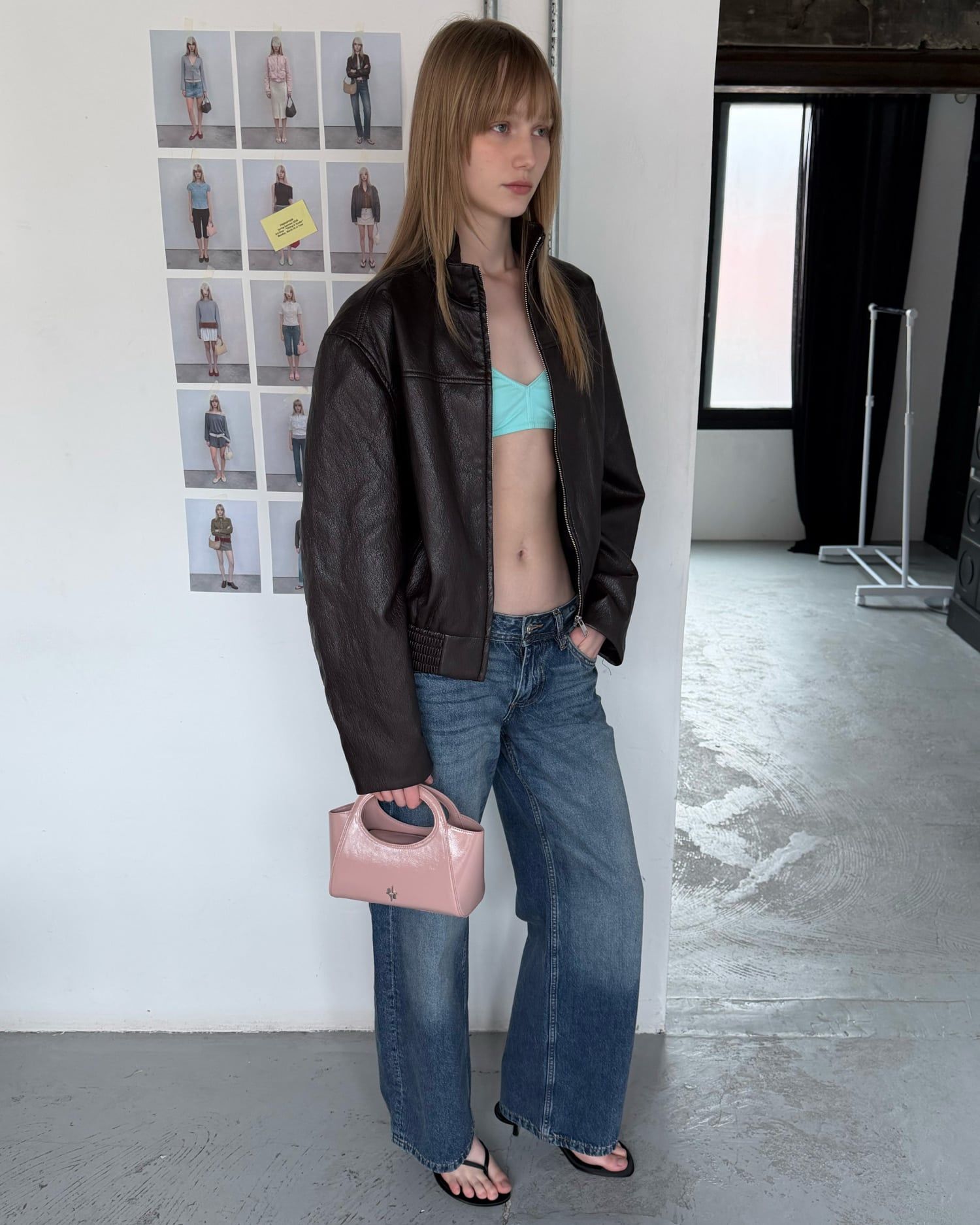  Túi Xách FindKapoor Korea - Market Bag 20 Enamel Dusty Pink 