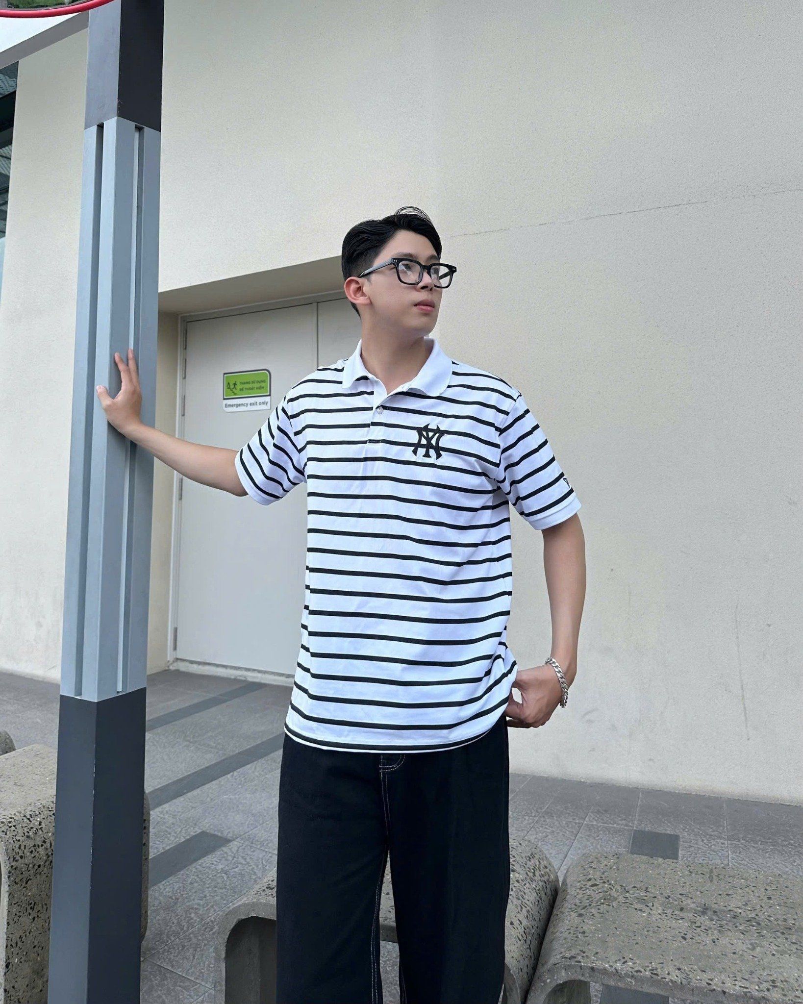  Áo Thun Polo New Era - [Unisex] NY Yankees Stripe White - 14849258 