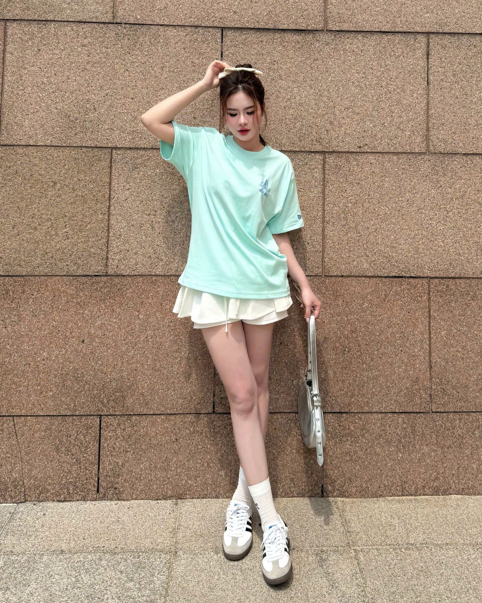  Áo Thun New Era - [Unisex] LA Dodgers Paisley Logo Mint - 13332214 