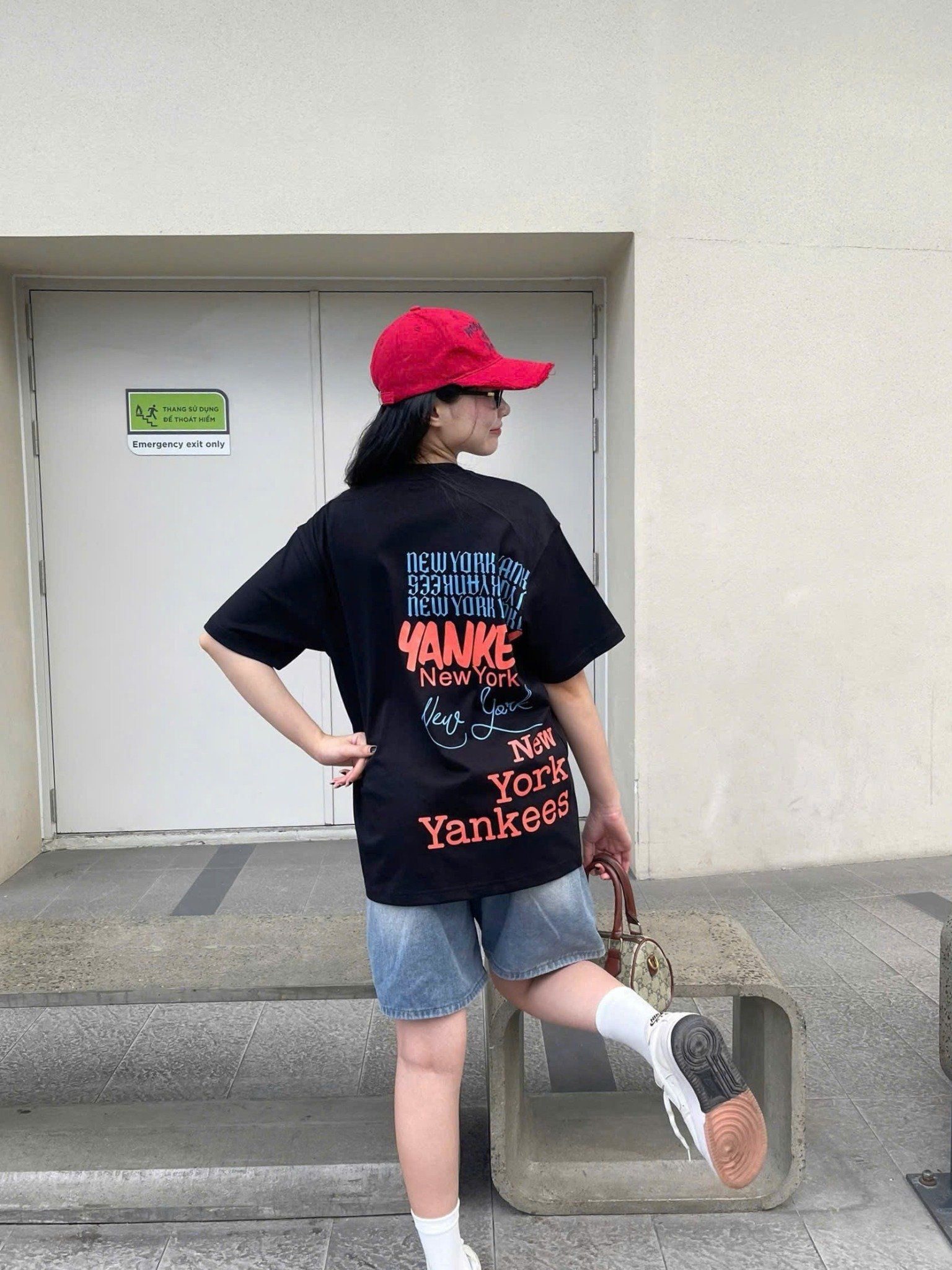  Áo Thun New Era - [Unisex] NY Yankees Freestyle Words Black T-shirt - 18887545 