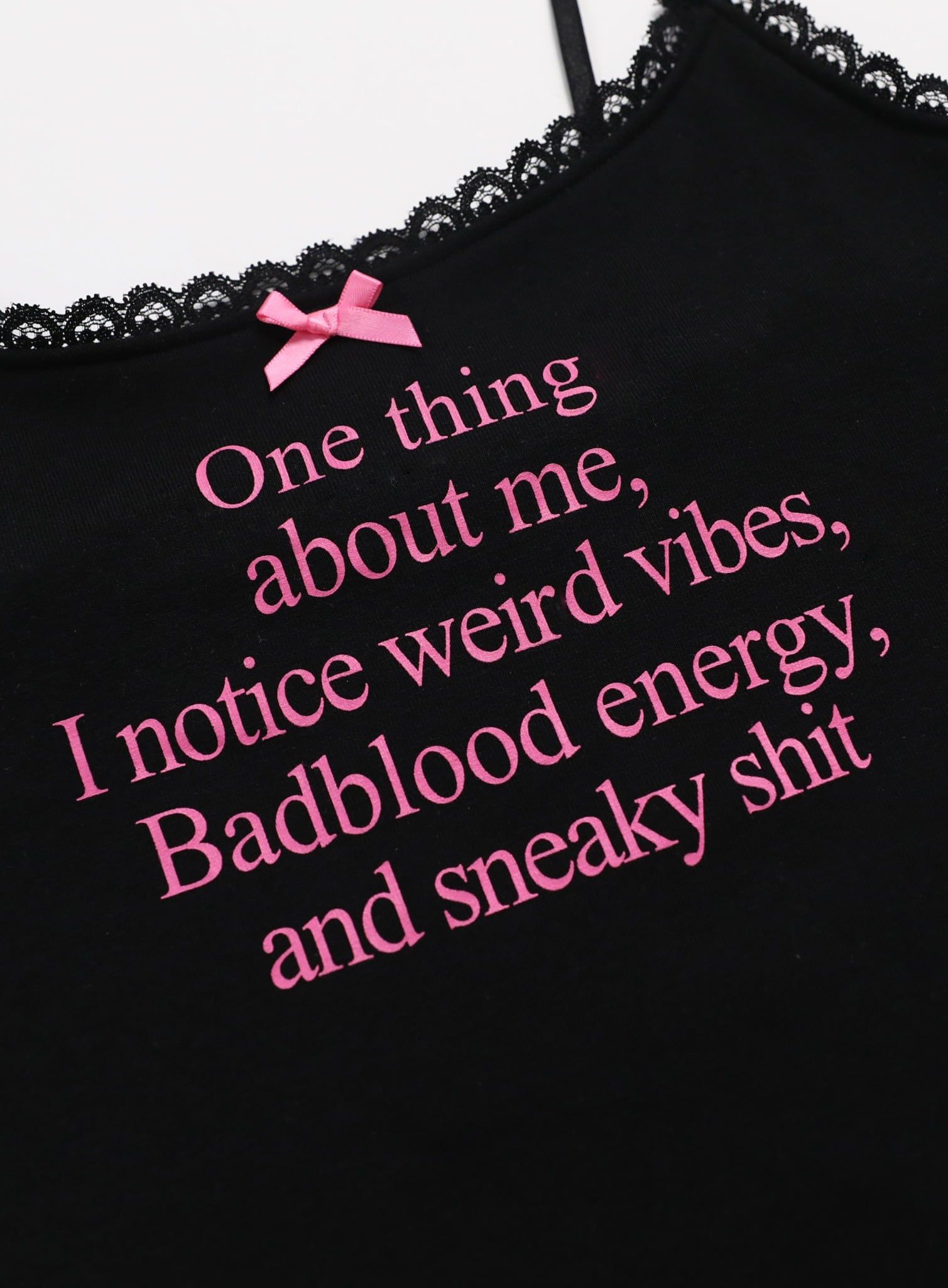  Áo Hai Dây [Nữ] Badblood - [w-tnk23-040] One Thing Camisole Black 