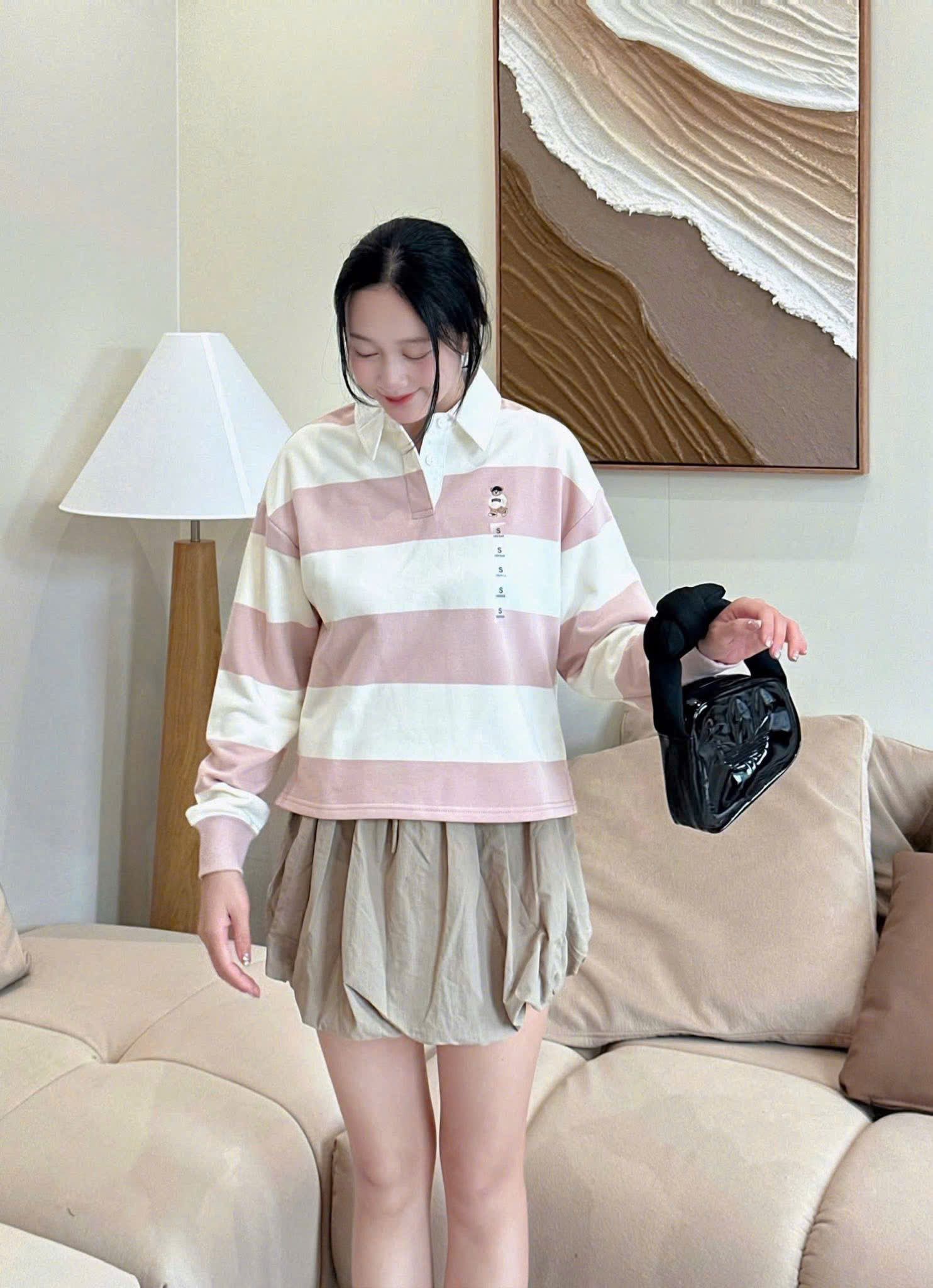  Áo Sweater SPAO - (Woody) Rugby Sweatshirt - SPMWE49C50 