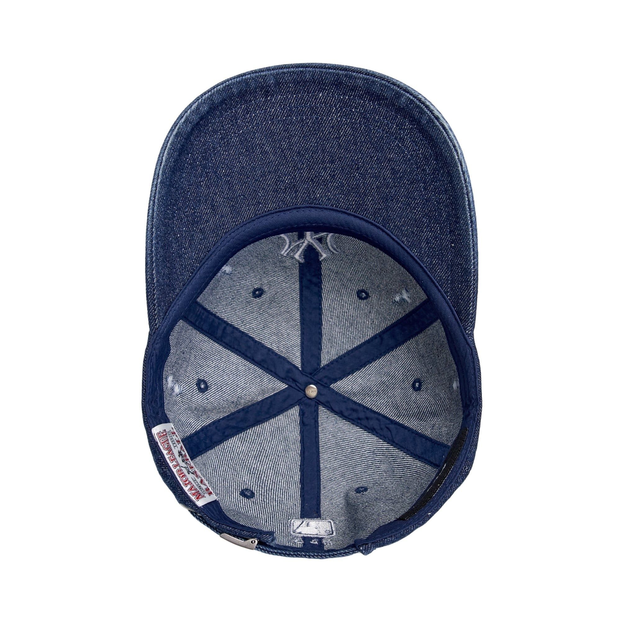  Nón MLB Korea - [Unisex] Vintage Destroyed Denim NY - 3ACPV195N-50NYL 