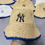  Nón Bucket MLB Raffia Crochet NY - 3AHTR0243-50BGL 