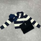  Áo Sweater Crop SPAO [Nữ] - Woody Cable Half-Open Navy - SPKWF49G50 