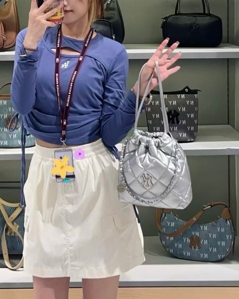 Túi Bucket MLB Korea - Basic Quilted PU Mini Crossbody Bag - 3ACRBQ16N