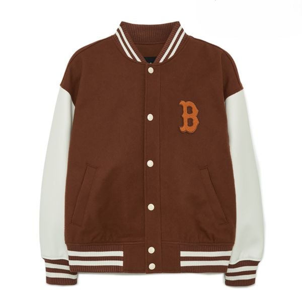 Áo Bomber MLB [Unisex] Wool Basic Varsity Jacket Boston - 3AJPV0634-43BRD