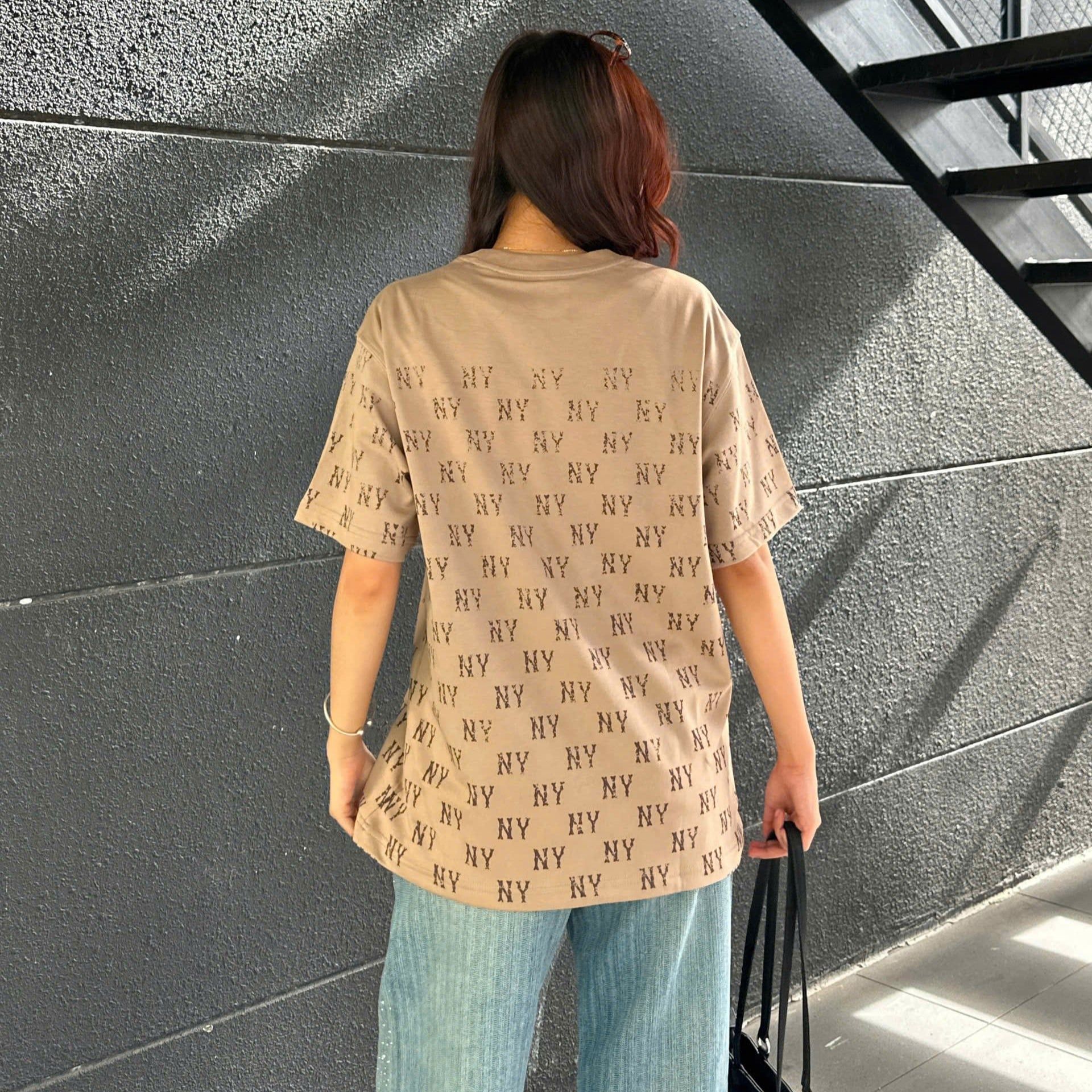  Áo Thun New Era - [Unisex] Monogram NY Yankees Brown 