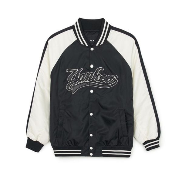 Áo Bomber MLB [Unisex] - Nylon Front Graphic Varsity - 3AJPV0244-50BKS 