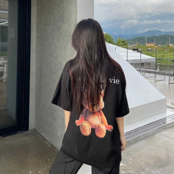 Áo thun [Unisex] ADLV - Acmédelavie AC Bear Basic Logo Black