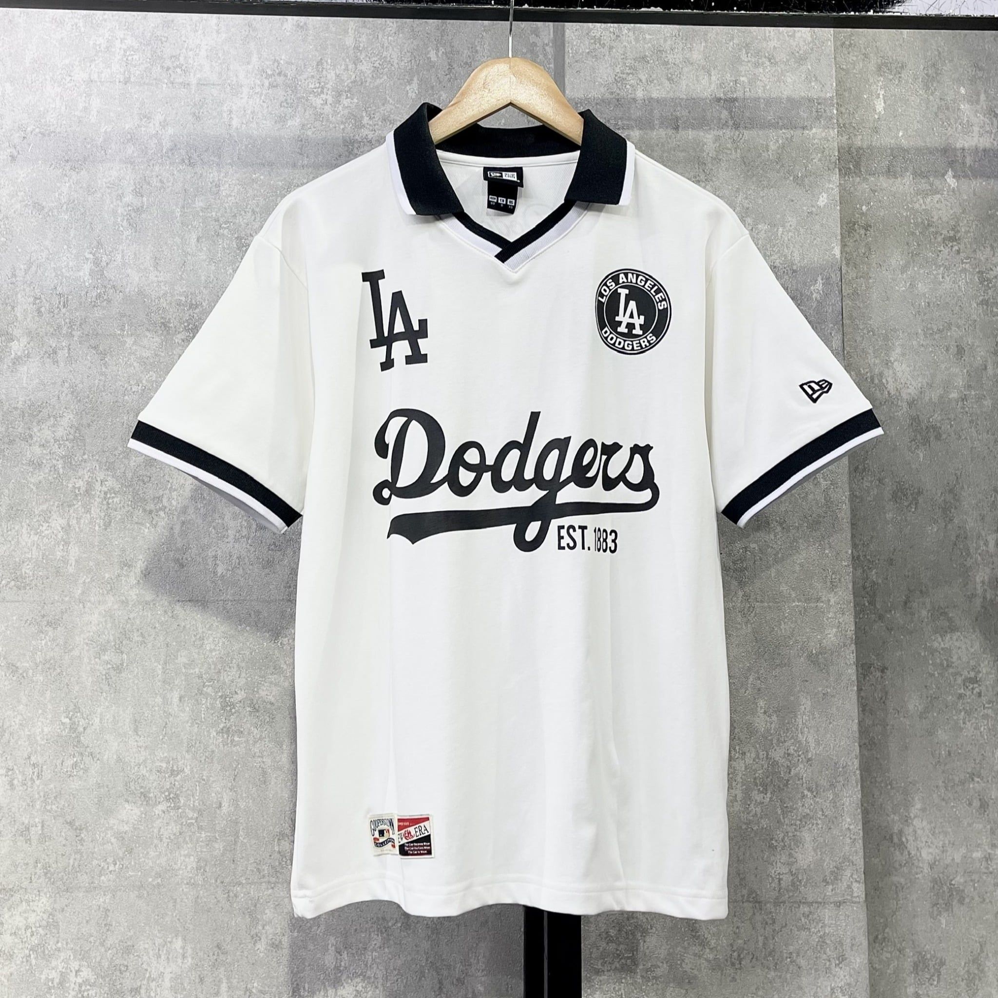  Áo Thun Polo New Era - [Unisex] LA Dodgers White/Black - 18273828 