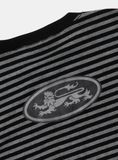  Áo Thun [Unisex] Badblood - [w-tee25-102] Tiny Logo Jersey Ringer T-Shirt Black/Stripe 