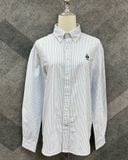  Áo Sơ Mi WHOAU [Nữ] - Steve Loose Fit Striped Shirts Blue - WHYWG2311U5 