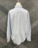  Áo Sơ Mi WHOAU [Nữ] - Steve Loose Fit Striped Shirts Blue - WHYWG2311U5 