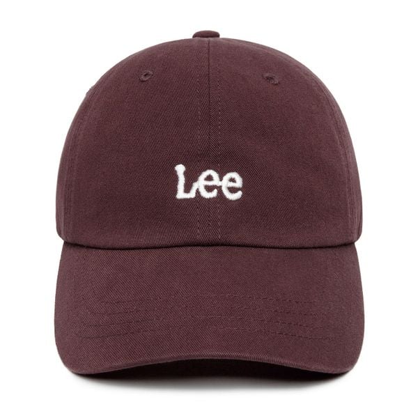 Nón Lee [Unisex] - Small Twitch Logo Cotton Curve Ball Cap Burgundy - LE2503CA01BU