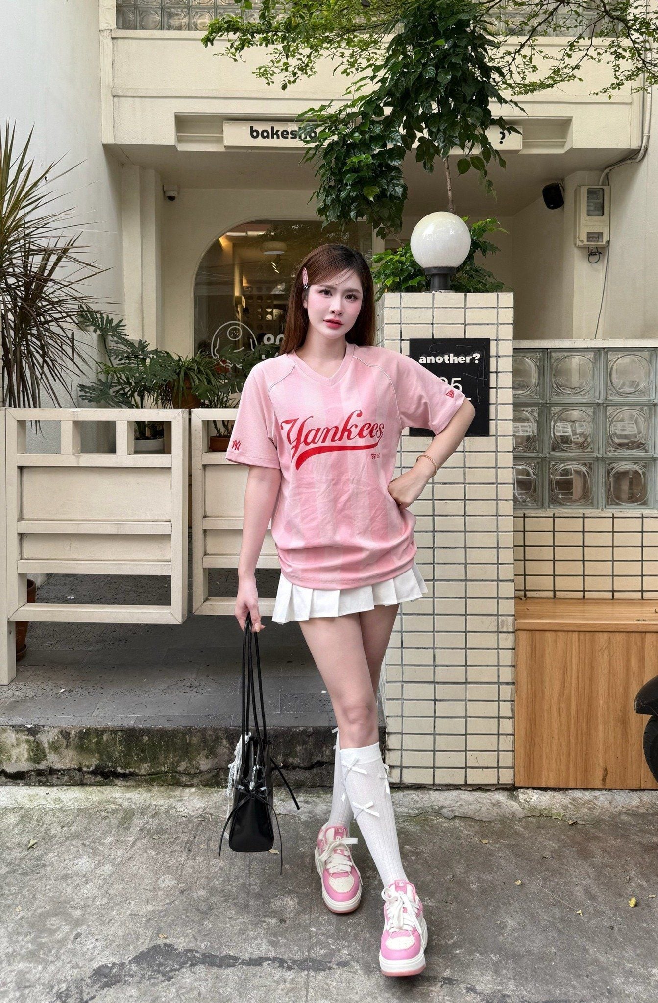  Áo Thun New Era - [Unisex] NY Yankees Jersey Pink T-Shirt - 14447854 