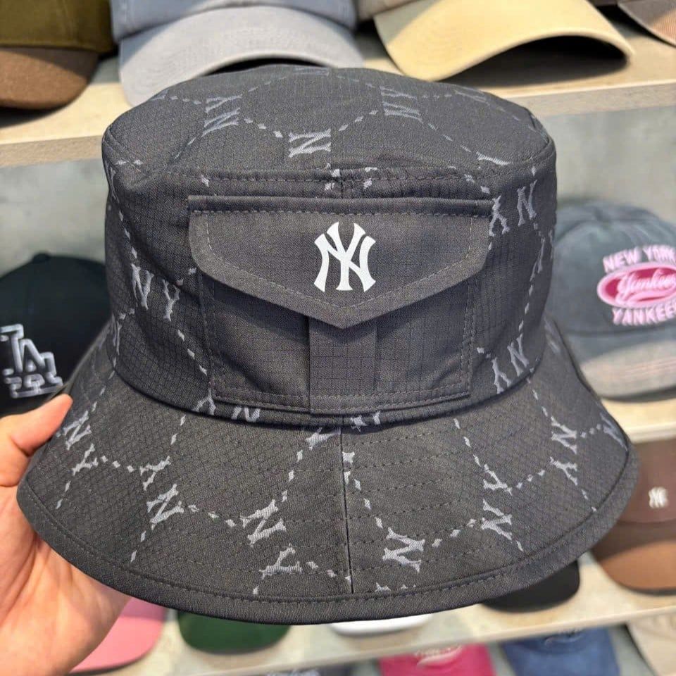  Nón Bucket MLB - [Unisex] Diamond Monogram Sporty Safari - 3AHTM015N-50BKS 