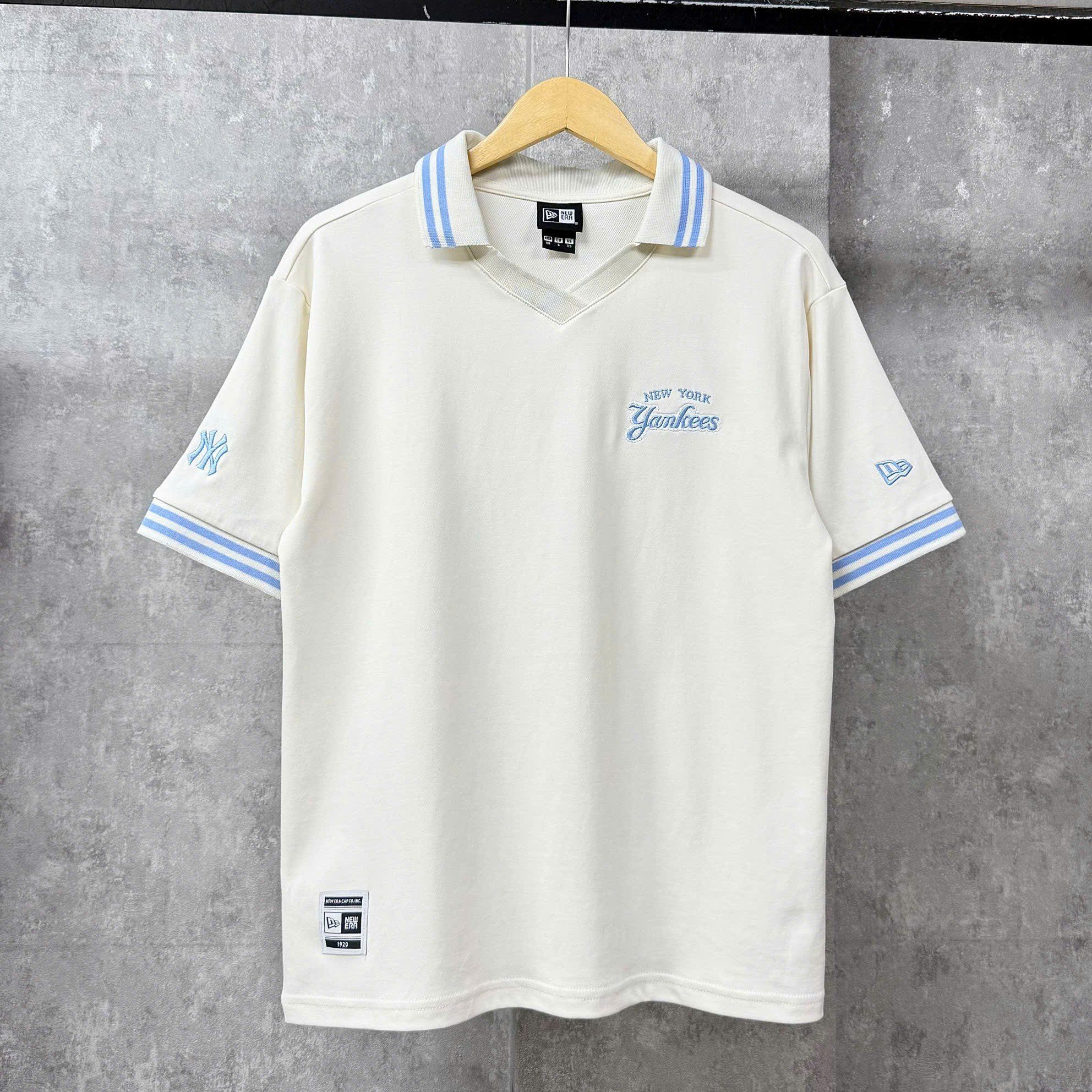  Áo Thun Polo New Era - [Unisex] NY Yankees Basic Logo Polo - White 