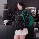  Áo Sweater MLB Korea - Dia Monogram Allover Jacquard NY Yankees - 3AMTM0134-50BKS 