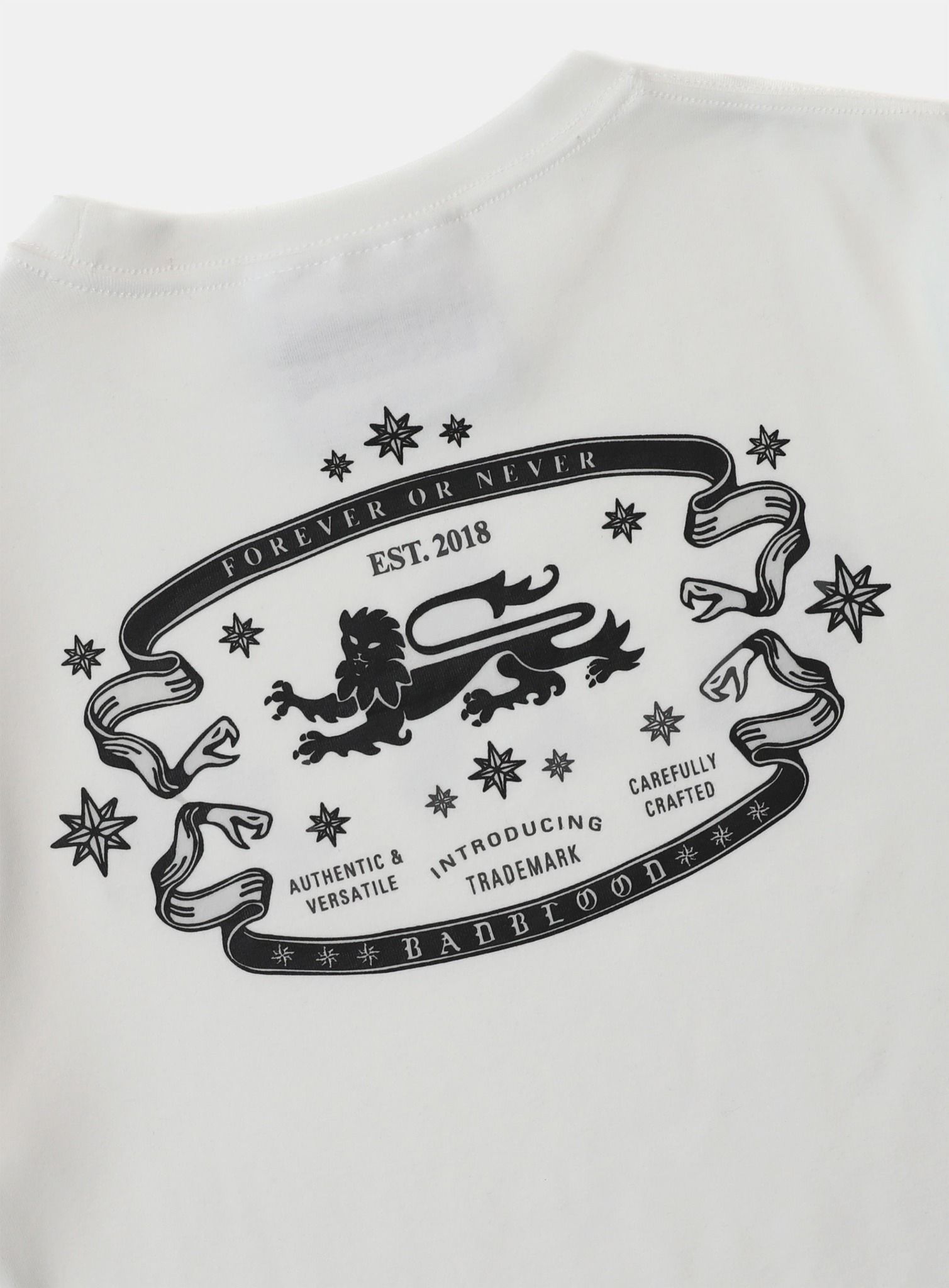  Áo Thun [Unisex] Badblood - [w-tee25-039] Mystic Logo Jersey Short Sleeve Slim Fit White 