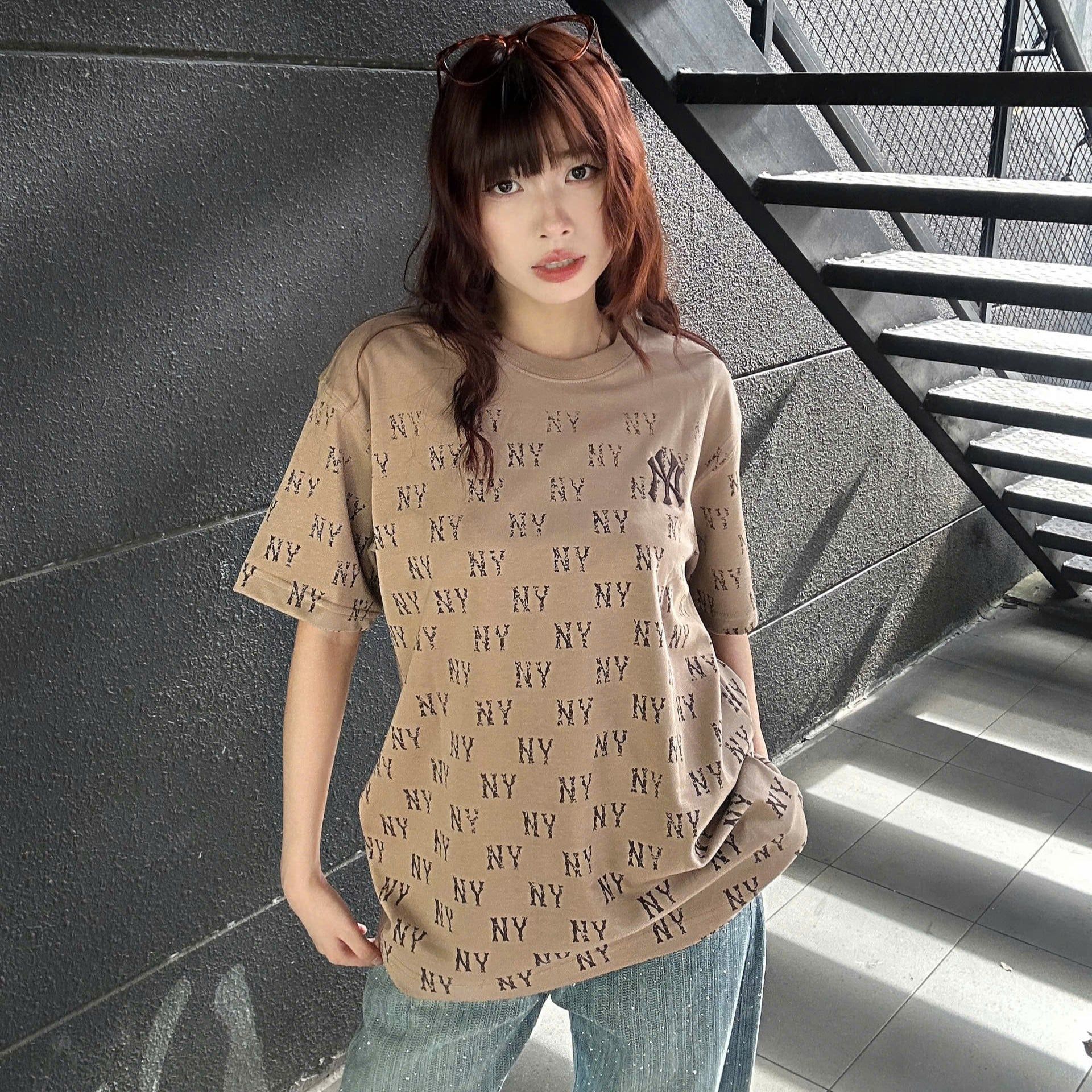  Áo Thun New Era - [Unisex] Monogram NY Yankees Brown 