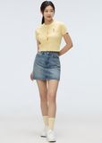  Áo Thun Len SPAO [Nữ] - Woody Cable Crop Cardigan Yellow - SPCKF24G51 