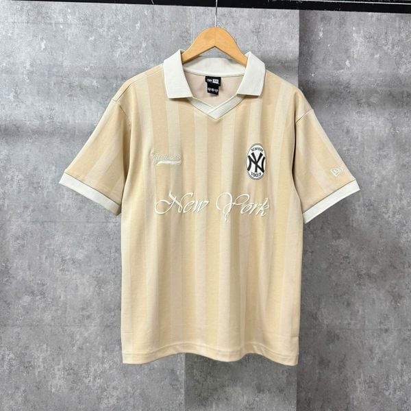 Áo Thun Polo New Era - [Unisex] NY 72 Stripe Jersey Beige