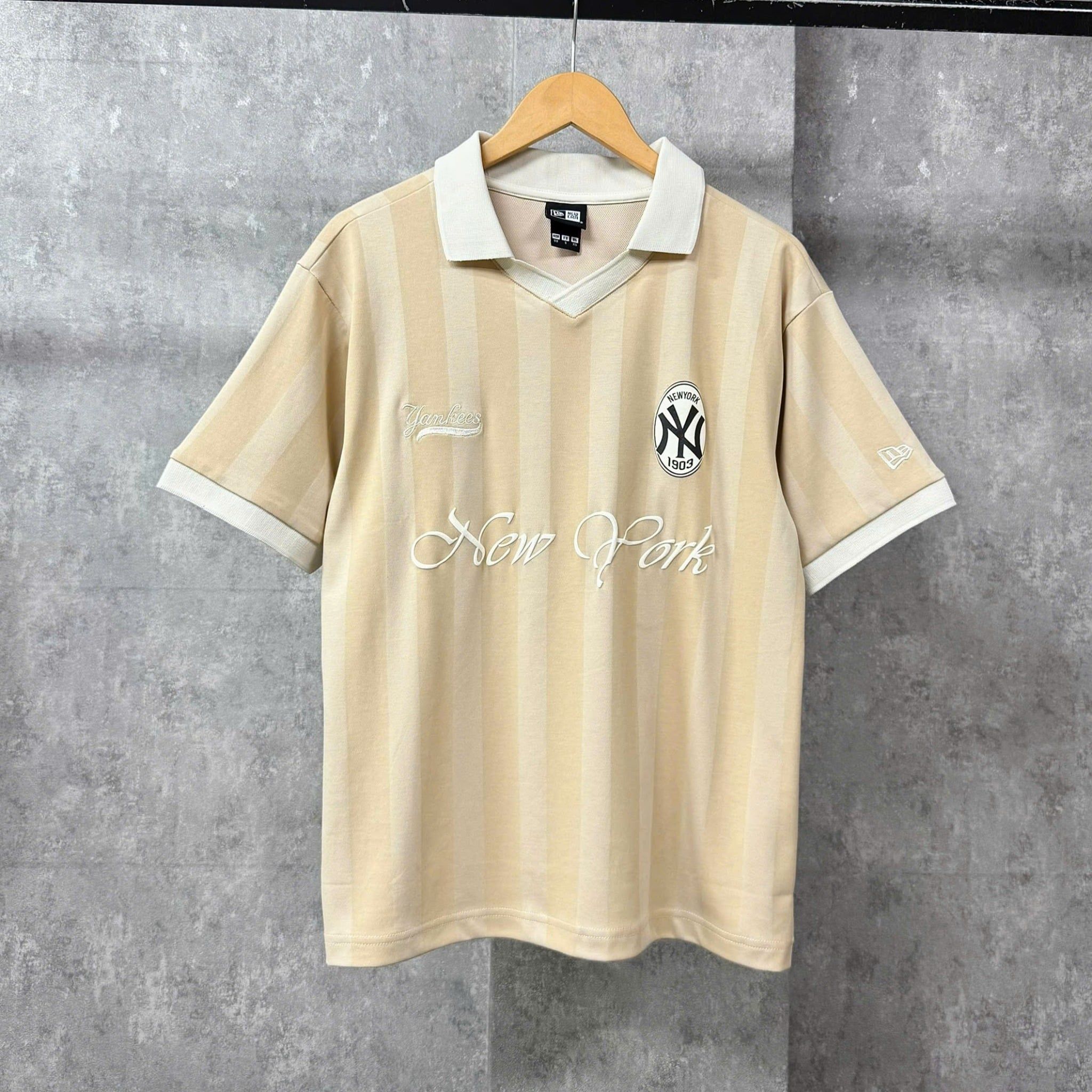  Áo Thun Polo New Era - [Unisex] NY 72 Stripe Jersey Beige 