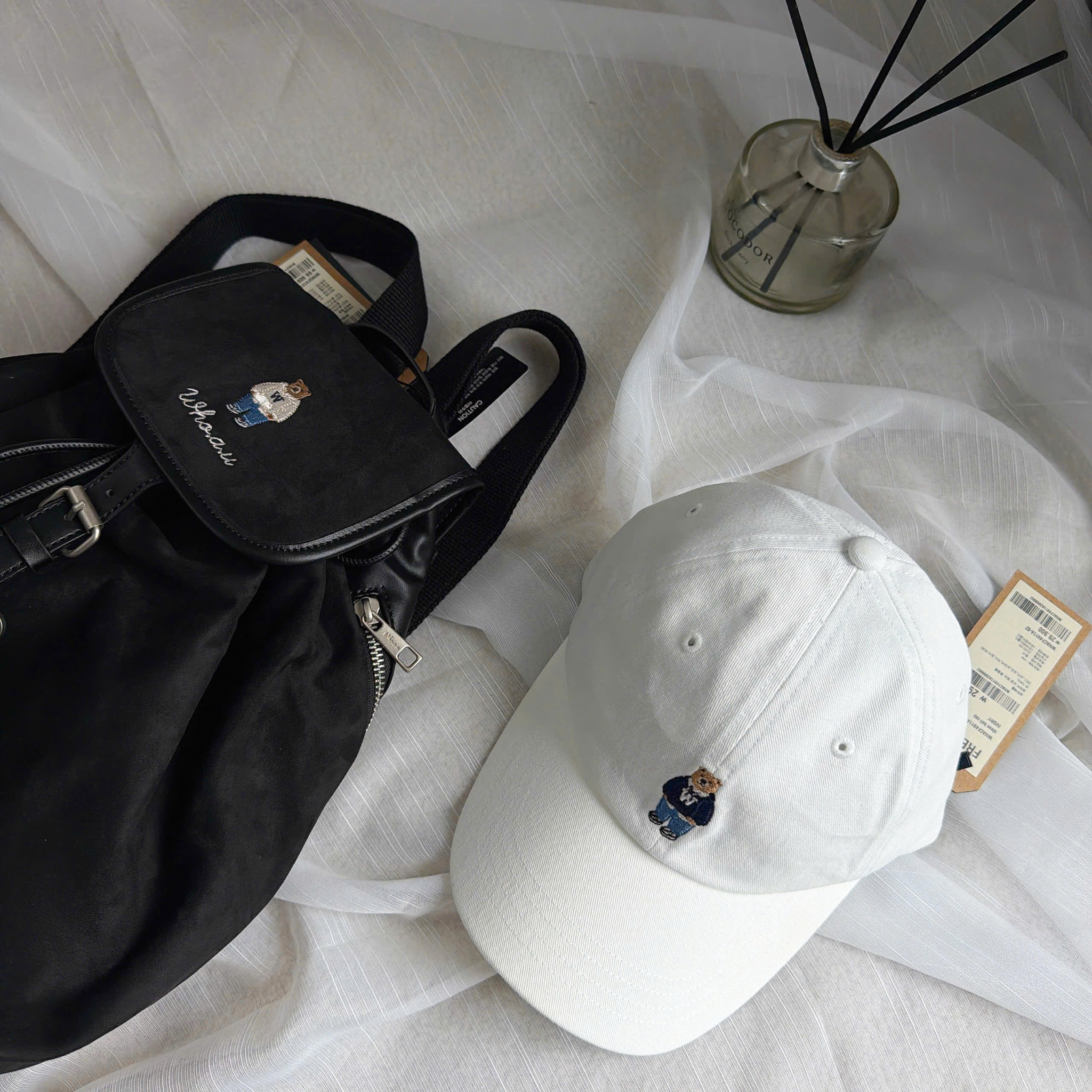  Nón Whoau - [Unisex] Steve Ball Cap Cream - WHACE4902A 