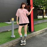  Áo Thun New Era - [Unisex] Monogram NY Yankees Pink 