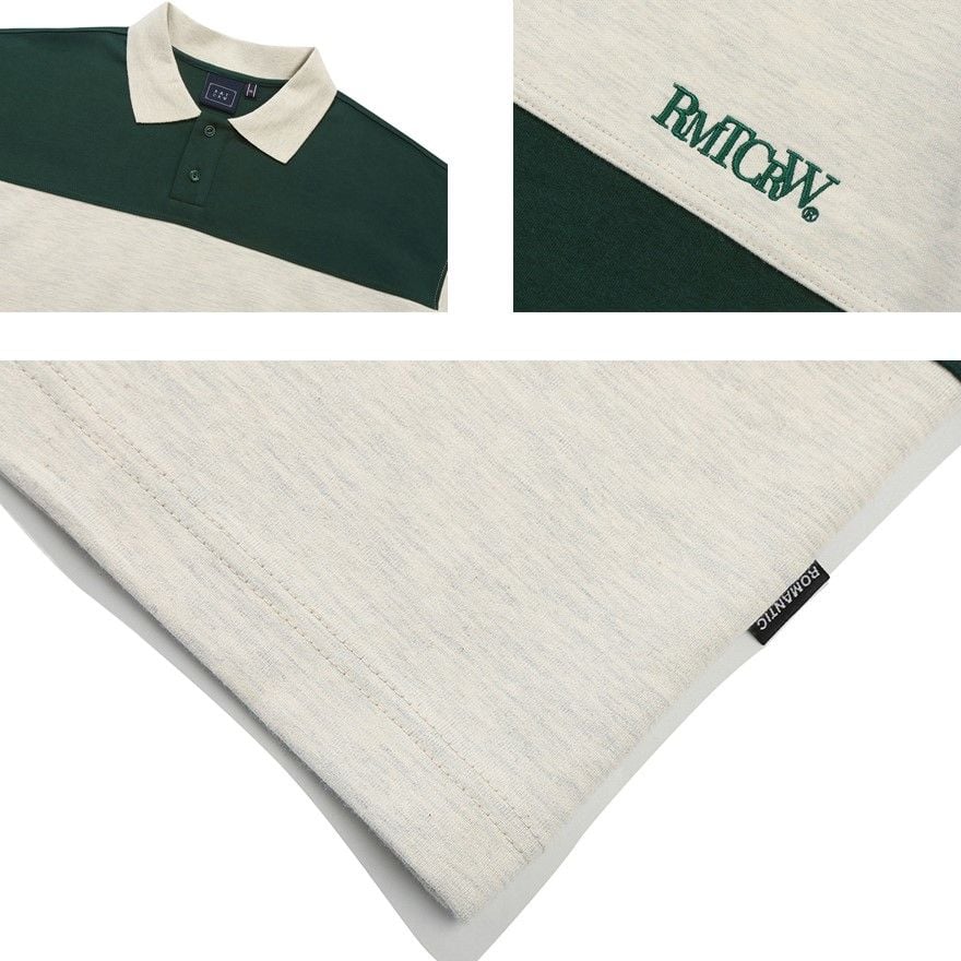  Áo Polo RMTCRW [ROMANTIC CROWN] - STRIPE RUGBY POLO GREEN 