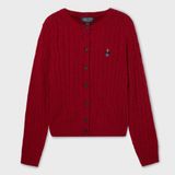  Áo Cardigan WHOAU [Nữ]- Steve Cable Cardigan Red - WHCKF4901F 