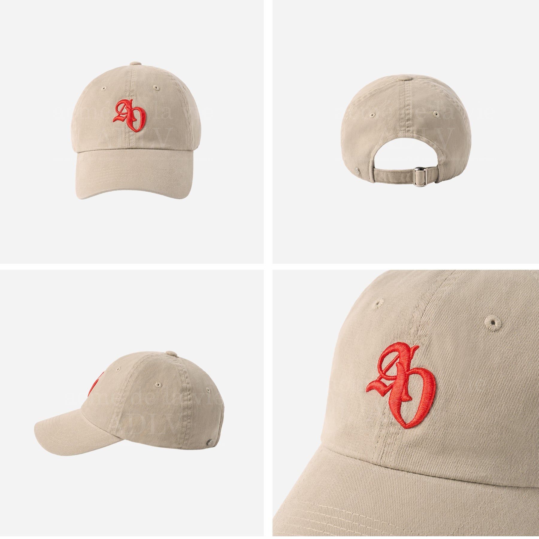  Nón ADLV - Acmedelavie Color Point Small Symbol Ball Cap Beige 