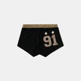 Quần Short [Nữ] Badblood - [w-srt25-012] Vintage Club Boy Shorts - Khaki/Black 
