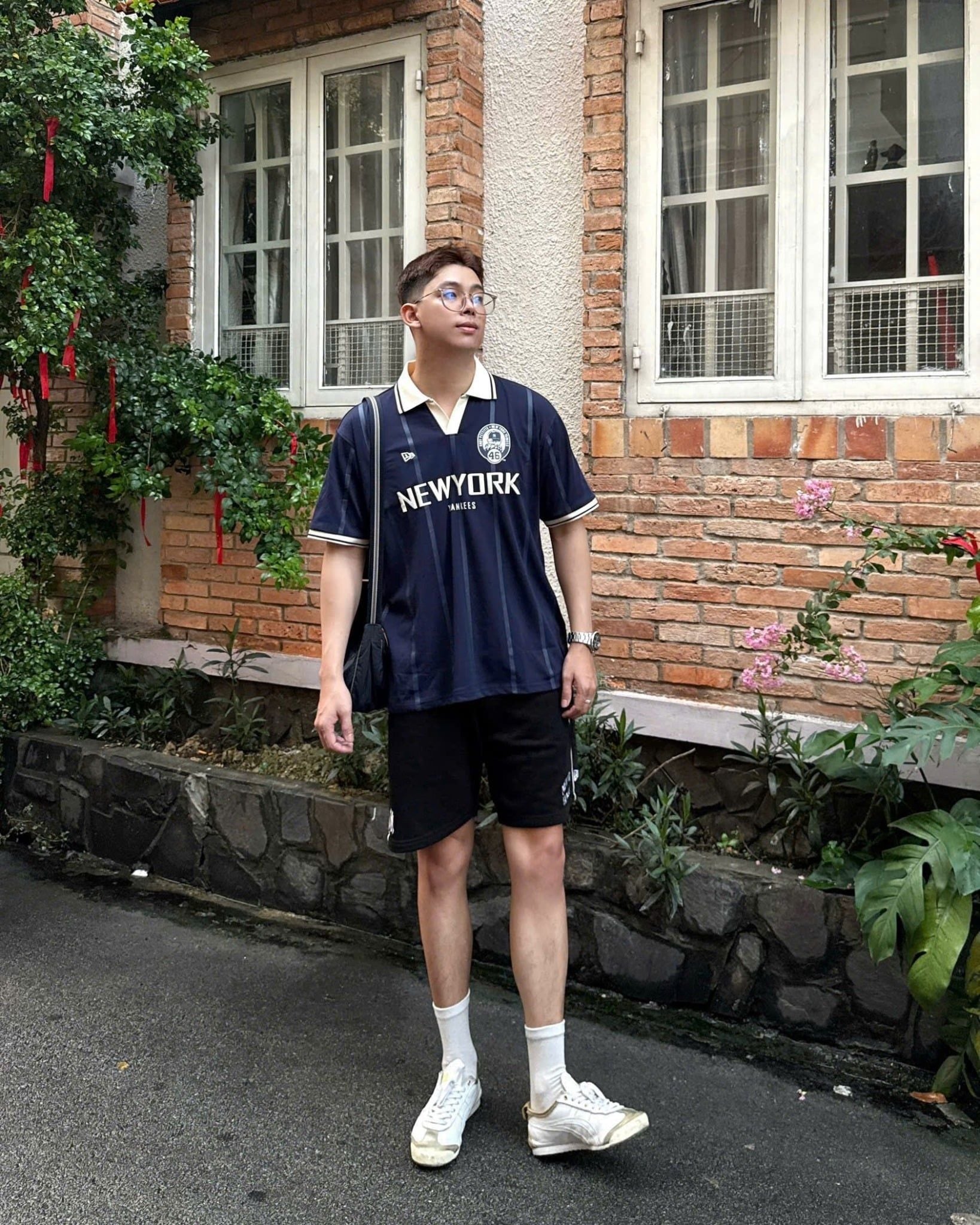  Áo Thun Polo New Era - [Unisex] NY Stripe Navy/Blue 