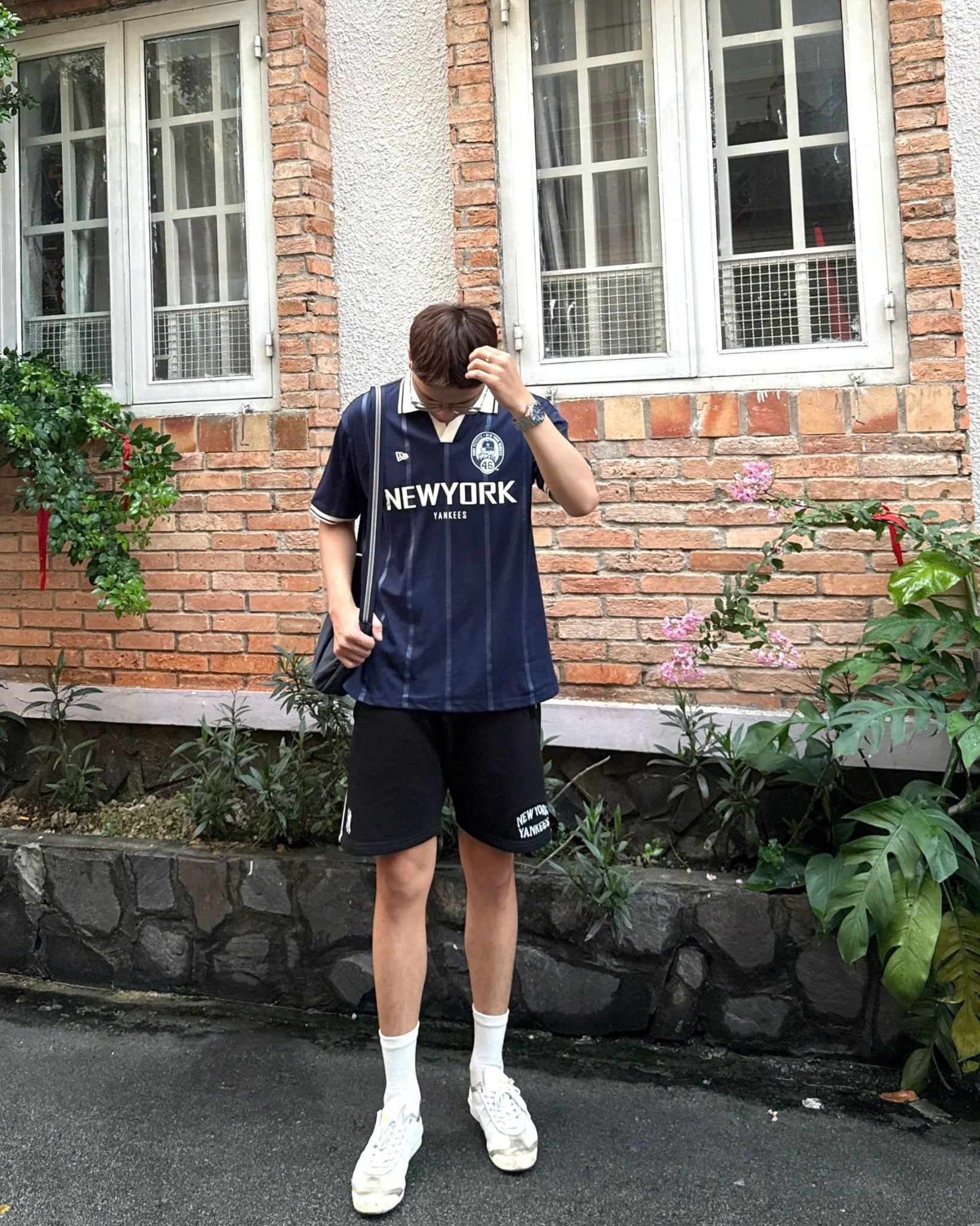  Áo Thun Polo New Era - [Unisex] NY Stripe Navy/Blue 