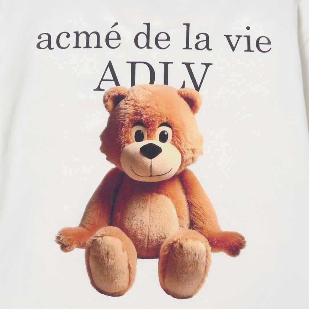  Áo thun [Unisex] ADLV - Acmédelavie AC Bear Basic Logo White 