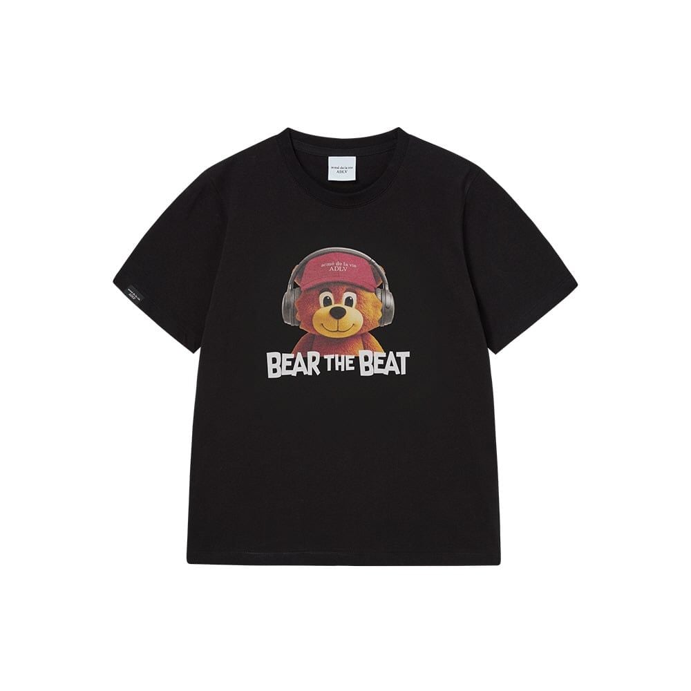  Áo thun [Nữ] ADLV - Acmédelavie Headphone AC Bear Black 
