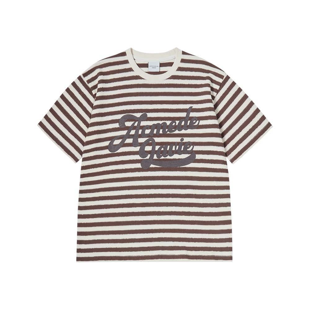  Áo thun ADLV [Unisex] - Acmédelavie Stripe Logo Print 