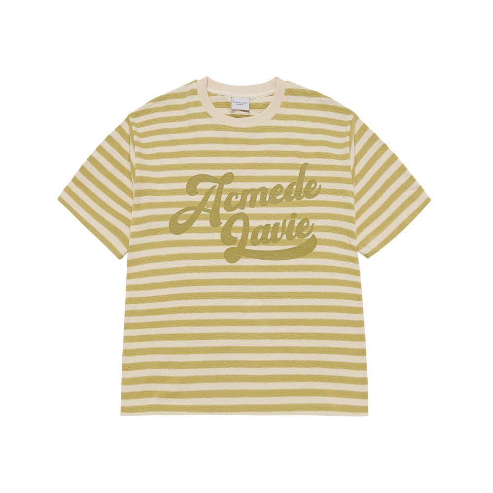  Áo thun ADLV [Unisex] - Acmédelavie Stripe Logo Print 