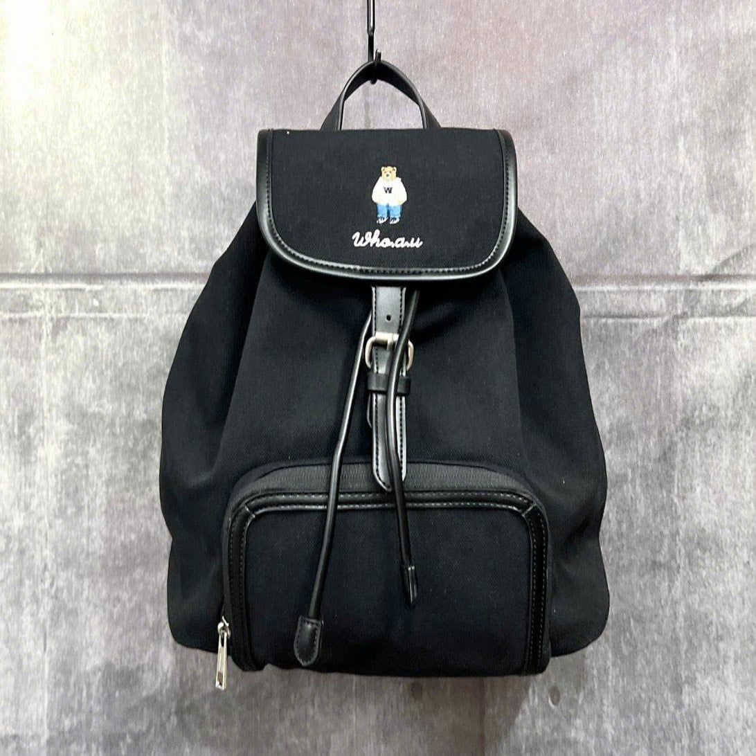  Balo Whoau Korea - Canvas Pocket Backpack - WHBGF3851A 