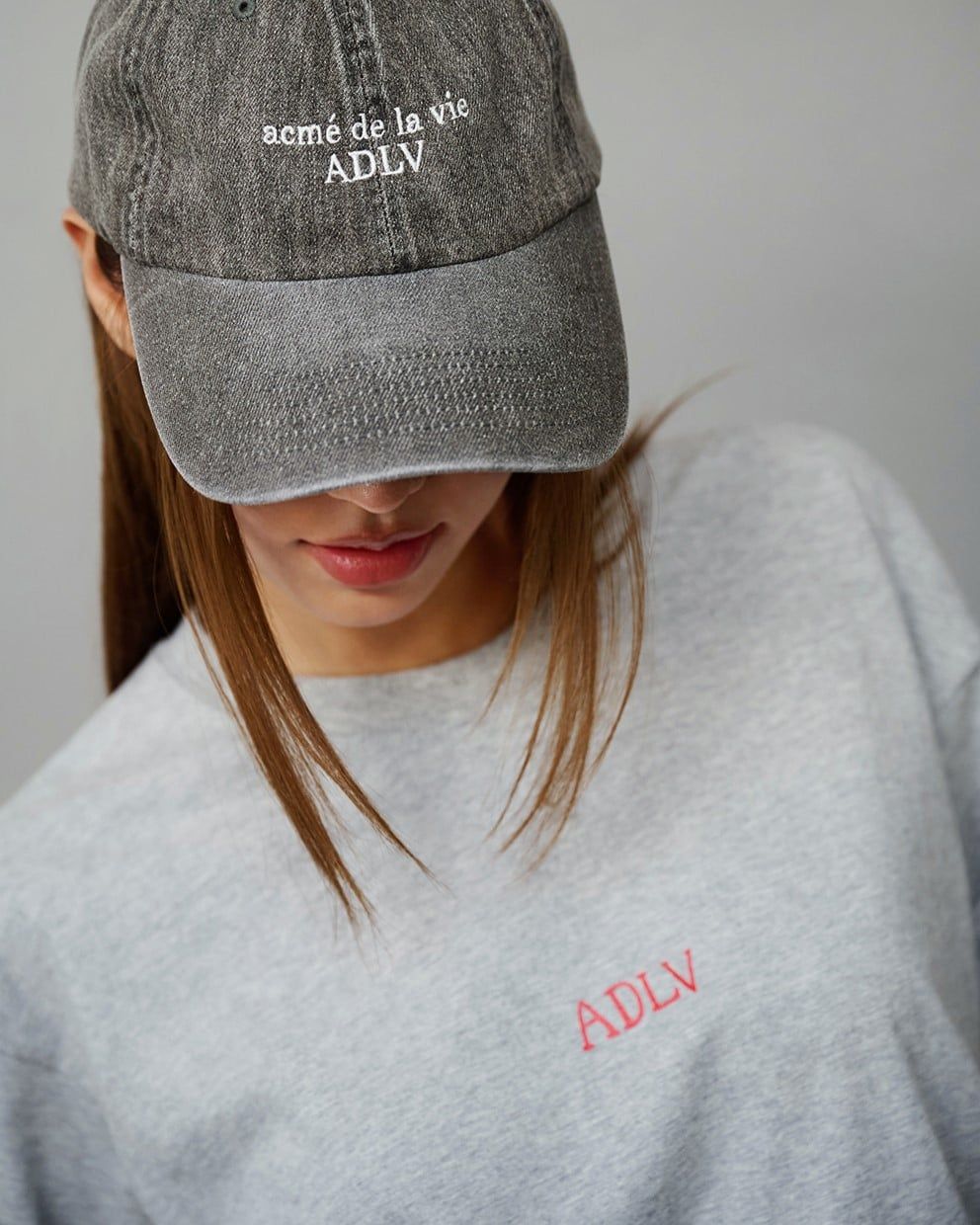  Áo thun ADLV - Acmé de la vie Cursive Logo Gray 