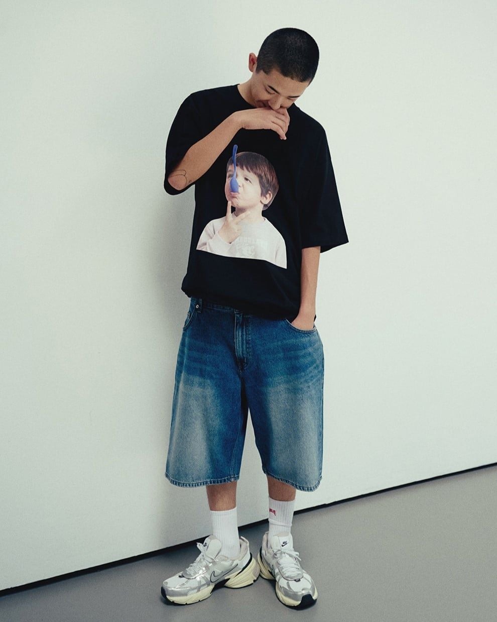  Áo thun ADLV [Unisex] - Acmédelavie Blue Spoon Baby Face 